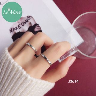 Nhẫn khắc chữ J3614