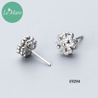 Khuyên tai Cỏ 4 lá đính đá xoay E9294