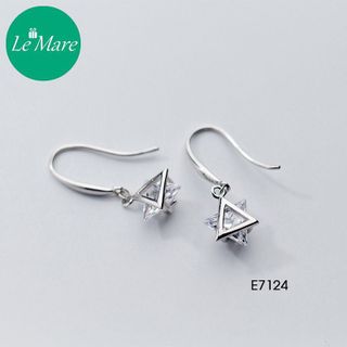 Khuyên tai Lục giác đá E7124