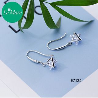Khuyên tai Lục giác đá E7124
