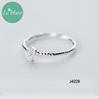 Nhẫn đốt mặt chữ nhật đính đá J4228