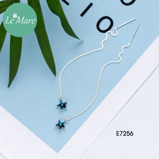 Khuyên tai Sao xanh thả dài E7256