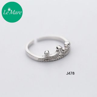 Nhẫn mở vương miện đính đá J478