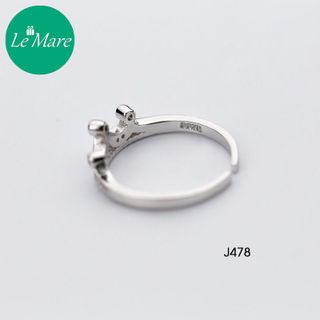 Nhẫn mở vương miện đính đá J478