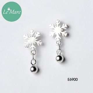 Khuyên tai Tuyết thả bi bạc E6900