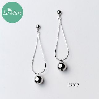Khuyên tai bi bạc treo E7317