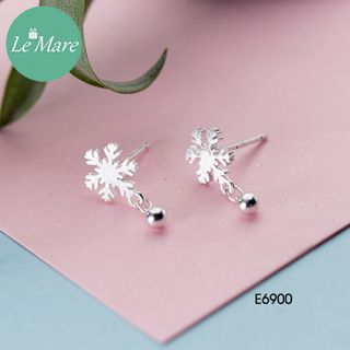 Khuyên tai Tuyết thả bi bạc E6900