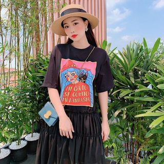 ĐẦM THUN IN HÌNH DIỀM BÈO