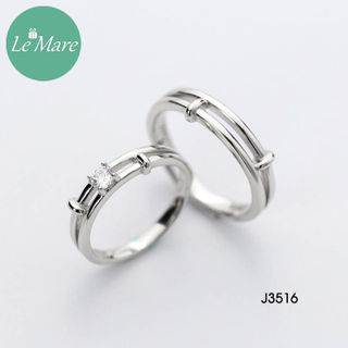 Nhẫn kép Double-decker đính đá J3516