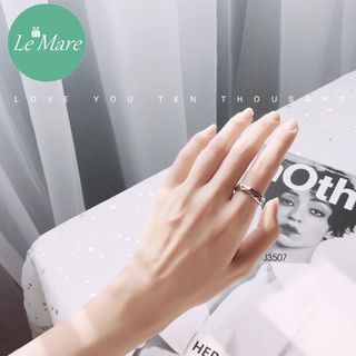 Nhẫn hollow geometry ring J3507