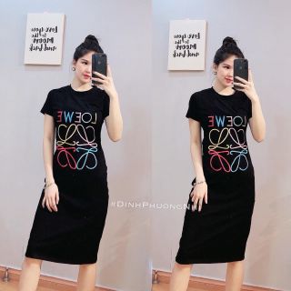 Đầm thun suông in LOEWE cực xinh Hot Hit