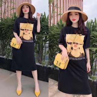 Đầm suông cô gái đội nón siêu Hot hittttttt