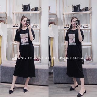 Đầm suông cô gái đội nón siêu Hot hittttttt