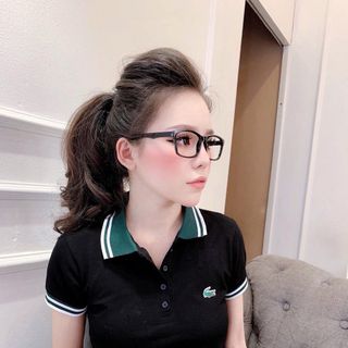 ÁO THUN CỔ BẺ VIỀN LOGO CÁ SẤU