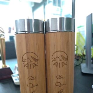 bình giữ nhiệt vỏ tre