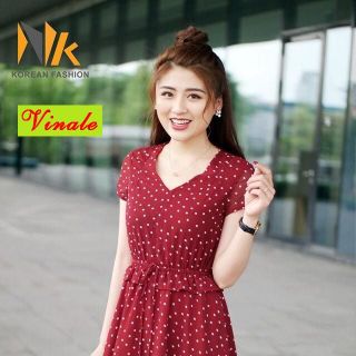 ĐẦM CỔ TIM CHUN EO