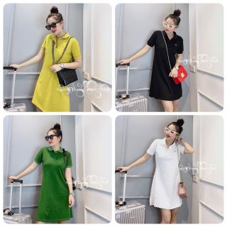 Đầm cổ trụ Lacoste tiện lợi lại xinh iu nha mn