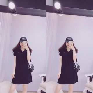 Đầm cổ trụ Lacoste tiện lợi lại xinh iu nha mn