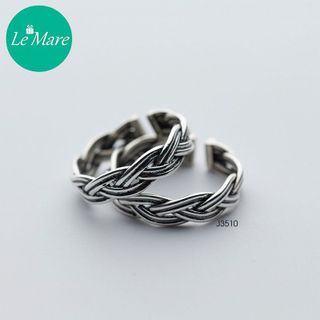 Nhẫn bạc Thái đan kép J3510