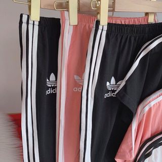 Set bộ a di das lửng crop top cực Sporty xinh No1