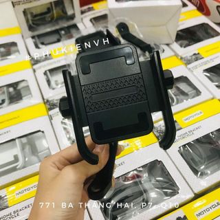 Kẹp xe máy sắt giá đỡ điện thoại trên xe máy Sắt Motowolf có clip hình thật