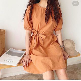 Melbow Dress - Váy xoè ngắn thắt nơ eo