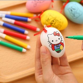 Bộ trứng tô màu Rất nhiều mẫu mã luôn Gồm 1 trứng và 4 bút
