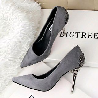 Giày cao gót bọc kim loại 9p