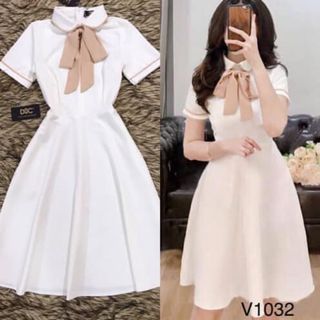 Đầm chata vải cát Hàn co giản 4 chiều có thể lên màu theo yêu cầu
