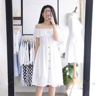 Đầm maxi trể vai