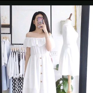 Đầm maxi trể vai