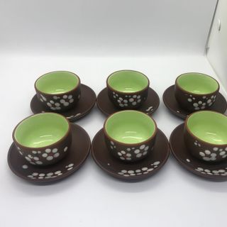 BỘ ẤM CHÉN BÁT TRÀNG - Vẽ mai trắng sản phẩm được làm từ đất nâu