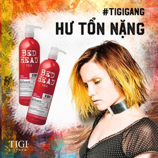 Cặp dầu gội - xả tigi đỏ