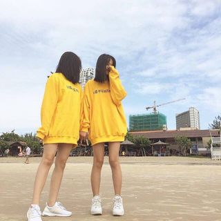 Sweater Korean Nỉ Vàng