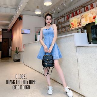 ĐẦM HAI DÂY DENIM
