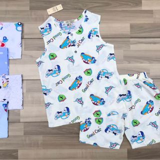 Bộ lanh bé trai size 8-13 ri 6chất lanh rất mịn không rút nút tháo được giá sỉ