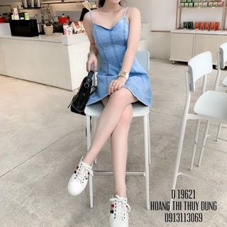 ĐẦM HAI DÂY DENIM