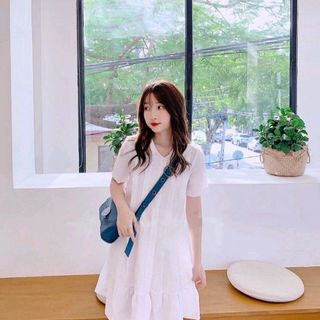 đầm babydoll trắng