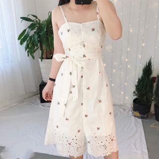 ĐẦM XÔ HOA THÊU 2 DÂY CAO CẤP / 3 màu