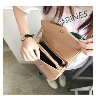 Túi da đeo chéo kiểu dáng bì thư nhiều màu có VIDEO