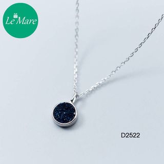 Dây chuyền tinh thể tròn xanh D2522