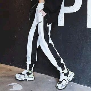 QUẦN JOGGER THỂ THAO UNISEX SỌC ĐEN TRẮNG NAM NỮ giá sỉ