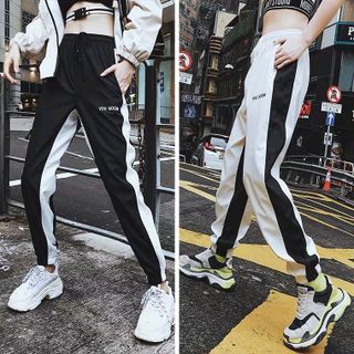 QUẦN JOGGER THỂ THAO UNISEX SỌC ĐEN TRẮNG NAM NỮ