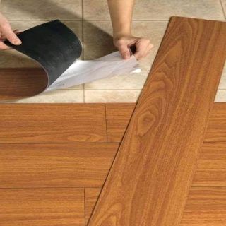 sàn nhựa giả gỗ có keo sẵn
