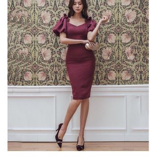 ĐẦM BODY TAY PHỒNG NHÚN - DT906