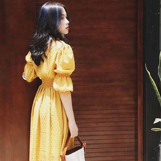 ĐẦM TAY BỒNG ĐÍNH NÚT BỌC