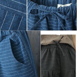 Quần baggy Nam Vải bố mềm thiết kế kẻ sọc phối hai chiều 101