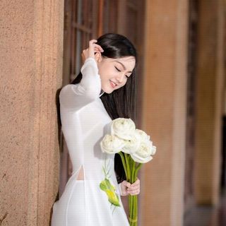 áo dài trơn học sinh Cổ truyền thống