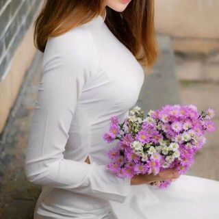 áo dài trơn học sinh Cổ truyền thống