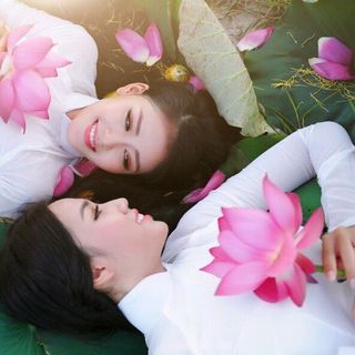 áo dài trơn học sinh Cổ truyền thống